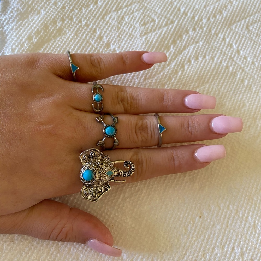 LF BOHO RINGS SET - Picture 1 of 7